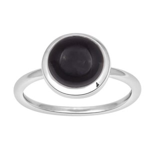 Nordahl Jewellery - SWEETS52 ring i sølv m. sort onyx 129 006